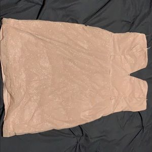 Strapless Rose Gold Glitter Shirt